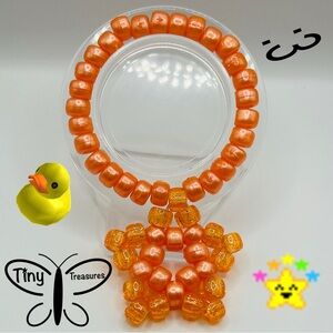 ⭐️Orange Kandi Star Bracelet⭐️
